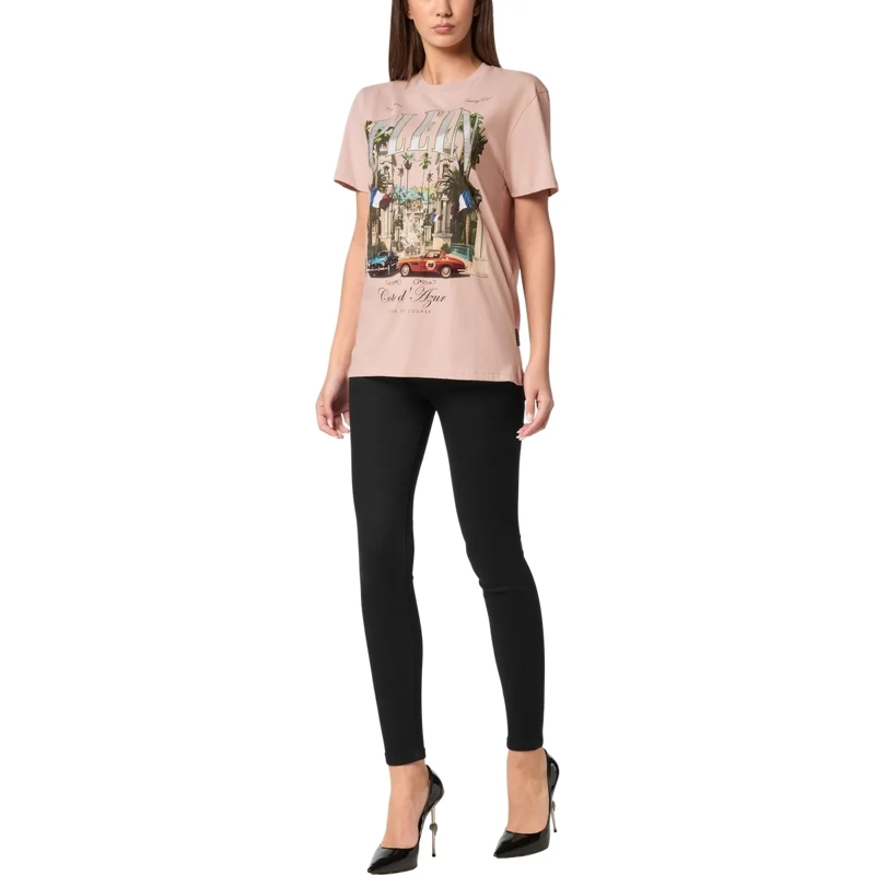 Philipp Plein T-Shirt T-Shirt Racing Mit Schmucksteinen nude(Image 4)