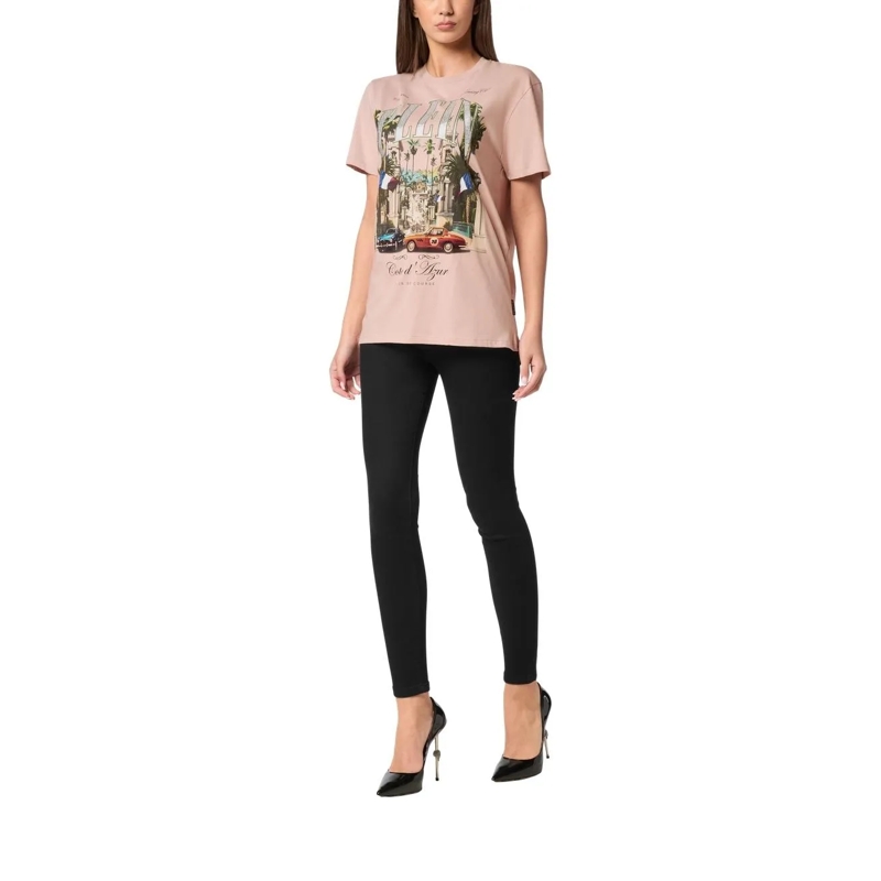 Philipp Plein T-Shirt T-Shirt Racing Mit Schmucksteinen nude(Image 2)