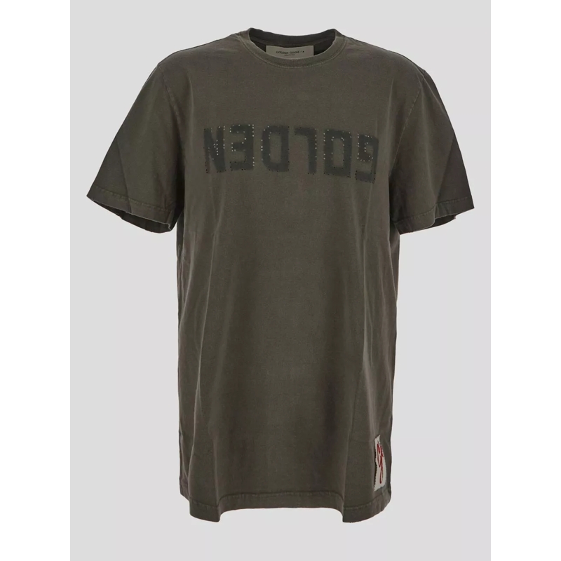 Golden Goose  Golden Regular Distressed Cotton T-Shirt Grey