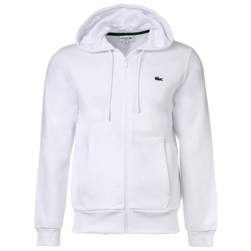 Lacoste  Lacoste LACOSTE Herren Sweatjacke mit Kapuze - Zip weiss