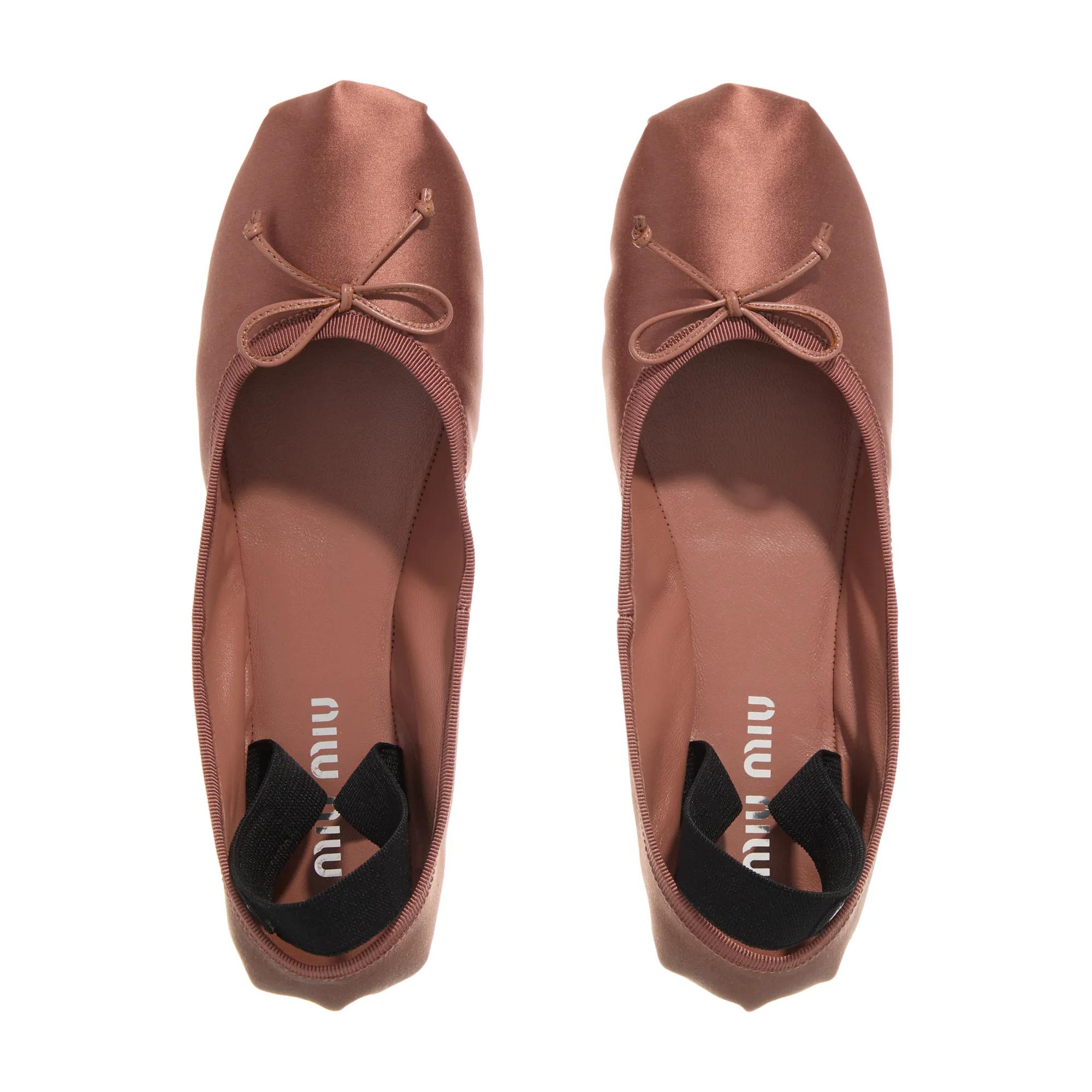 Thumbnail - Miu Miu Ballerinas - Satin Ballet Flats - Gr. 37 (EU) - in Braun - für Damen