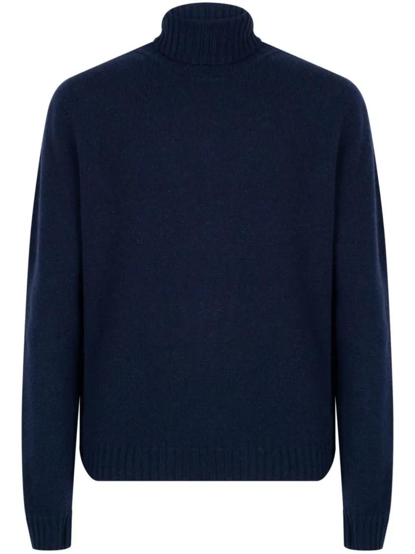 Thumbnail - John Smedley - Navy Blue Faisal Sweater - Größe L - blau