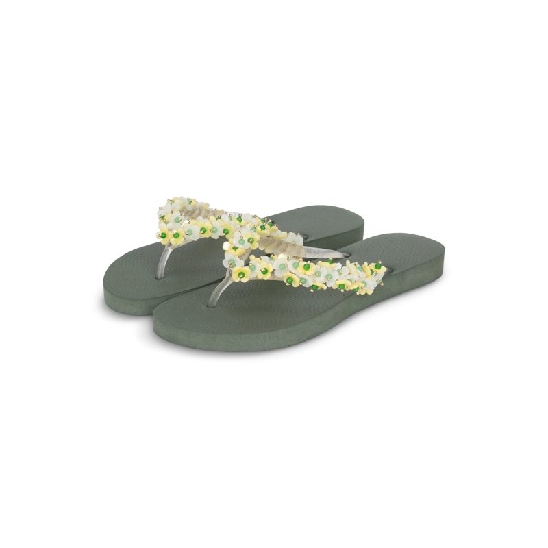 UZURII Flip Flops flip flop Tulum Bloom Yellow dunkel-grün(Image 7)