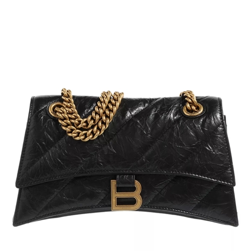 Balenciaga Crush Small Bag With Chain Quilted  Black Crossbodytas