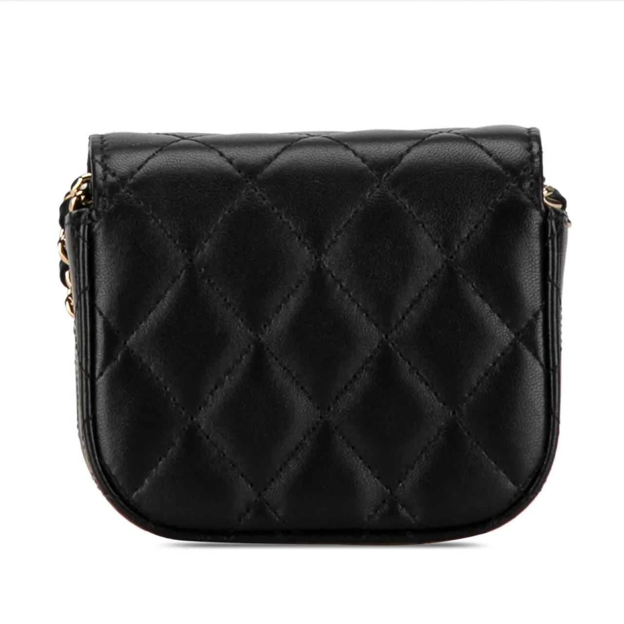Thumbnail - Chanel Hobo Bags - 2021 CC Quilted Lambskin Flap Card Holder On Chain - Gr. unisize - in Schwarz - für Damen