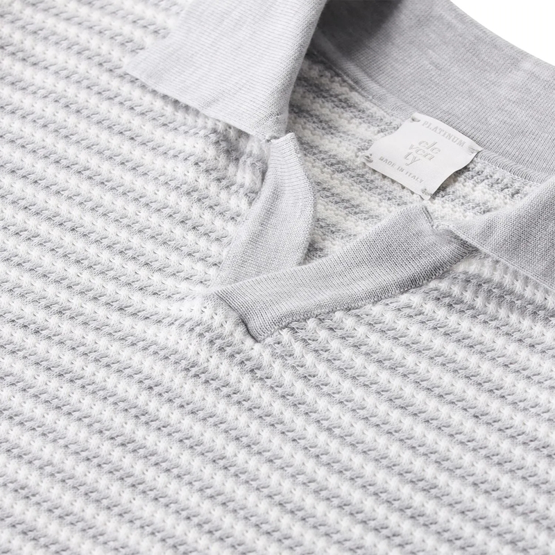 Eleventy Poloshirt Poloshirt aus Baumwolle grau(Image 4)