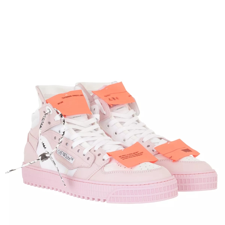 Off-White 3.0 Off Court Leather White/Pink | High-Top Sneaker