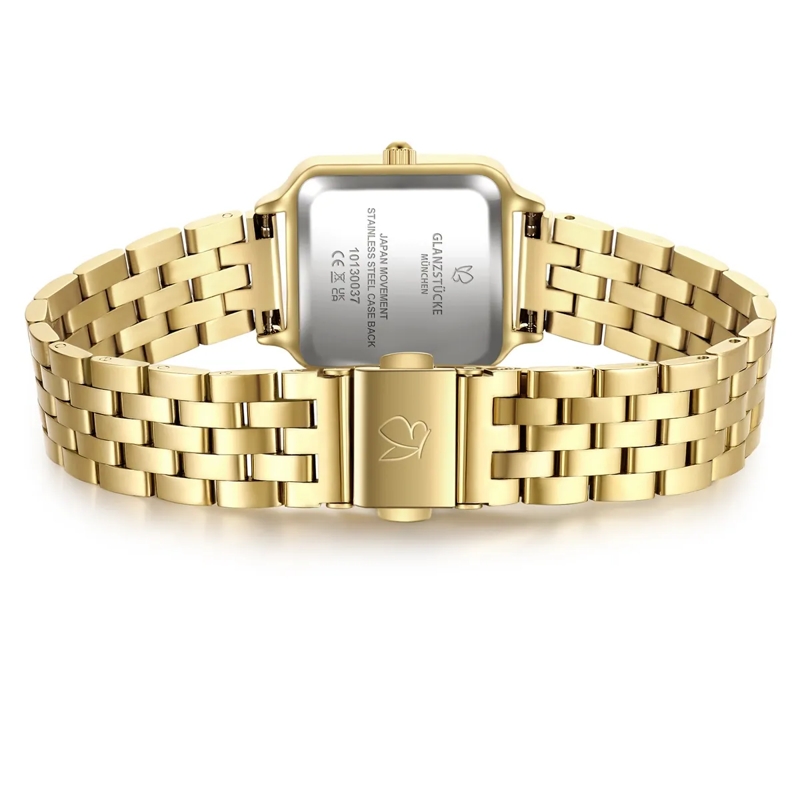 Glanzstücke München Automatikuhr Damen Armbanduhr Edelstahl gold(Image 5)