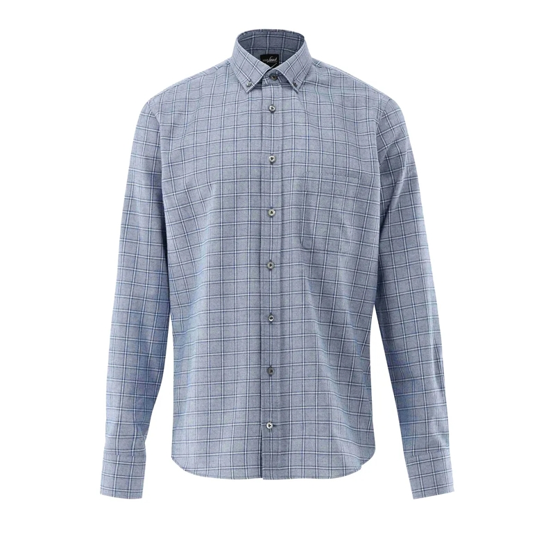 VAN LAACK Hemd Hemd Tailor Fit Karo dunkel-blau