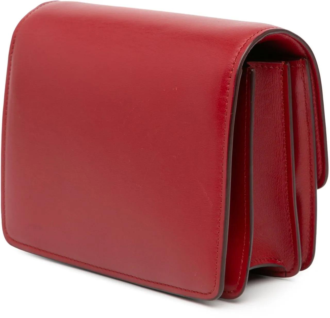 Celine Shoppers Small Calfskin Classic Box in rood