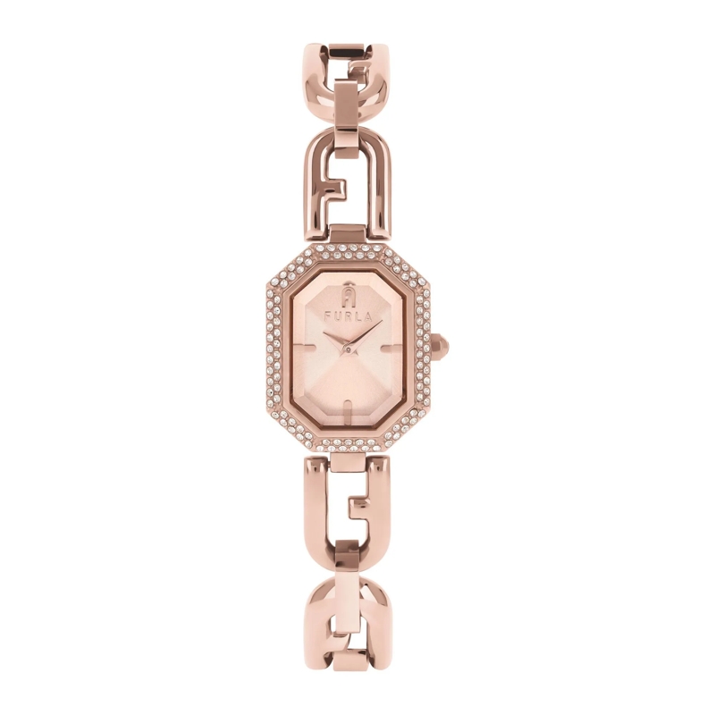 Furla Automatikuhr Analoguhr Furla Octagonal silber