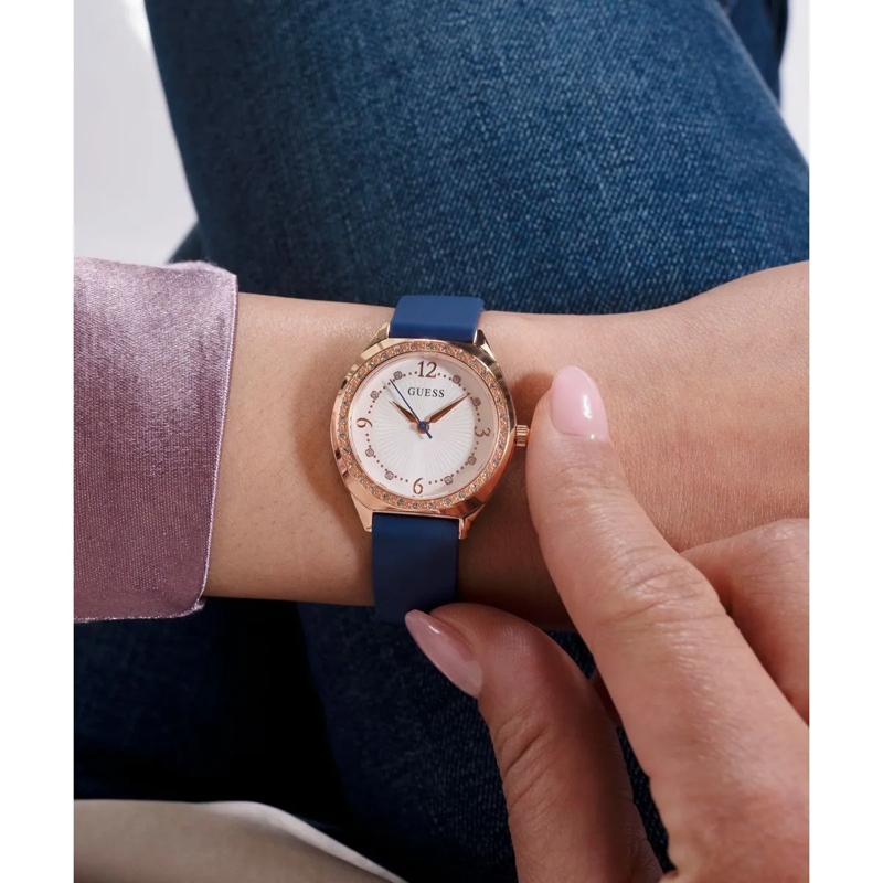 Guess Quarzuhr Quarz-Analoguhr Charlotte blau(Image 4)