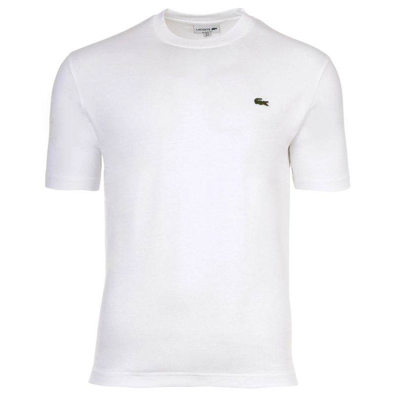 Lacoste Hemd Lacoste LACOSTE Herren T-Shirt, Rundhals - Classic weiss