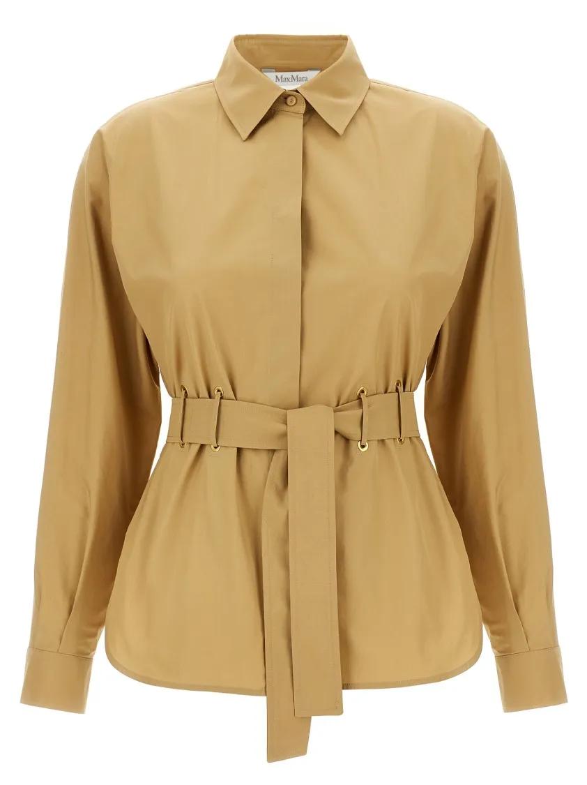 Thumbnail - Max Mara - 'Juglas' Shirt - Größe 40 - braun