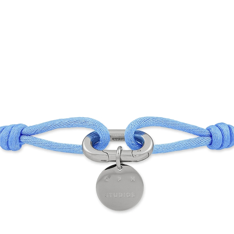 Copenhagen Armband Edelstahl Fabric Link blau(Image 3)
