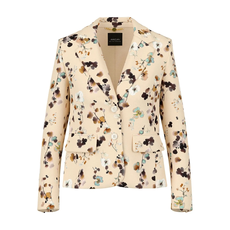 Marc Cain Blazer Blazer mit floralem Print beige