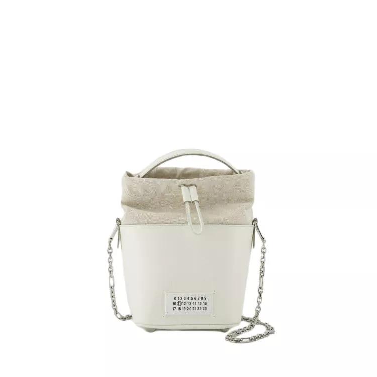 Maison Margiela Shopper - 5Ac Small Hobo Bag - White - Leather - Gr. unisize - in Weiß - für Damen