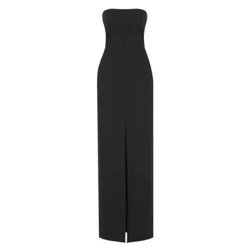 Solace London  Straight Neckline Black Evening Dress Black