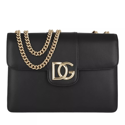 Dolce&Gabbana DG Millenials Shoulder Bag Leather Black Crossbody Bag