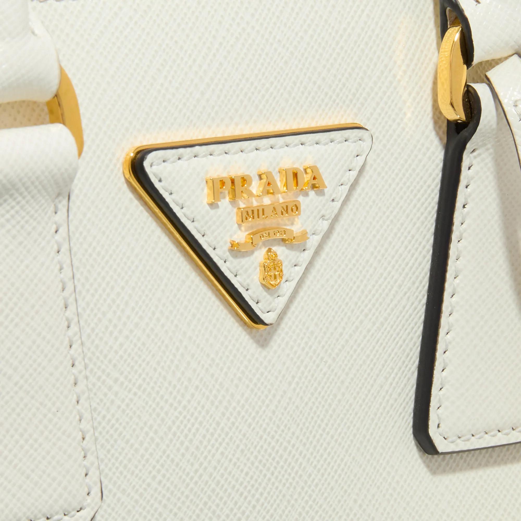 Prada Crossbody bags Mini Tote Double Handle And Strap in crème