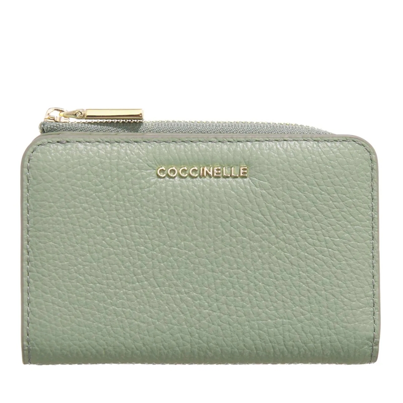 Coccinelle Bi-Fold-Portemonnaie Metallic Soft Greenery