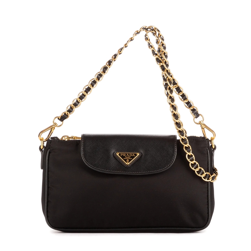 Prada Crossbody Bag Chain Crossbody Pouch schwarz
