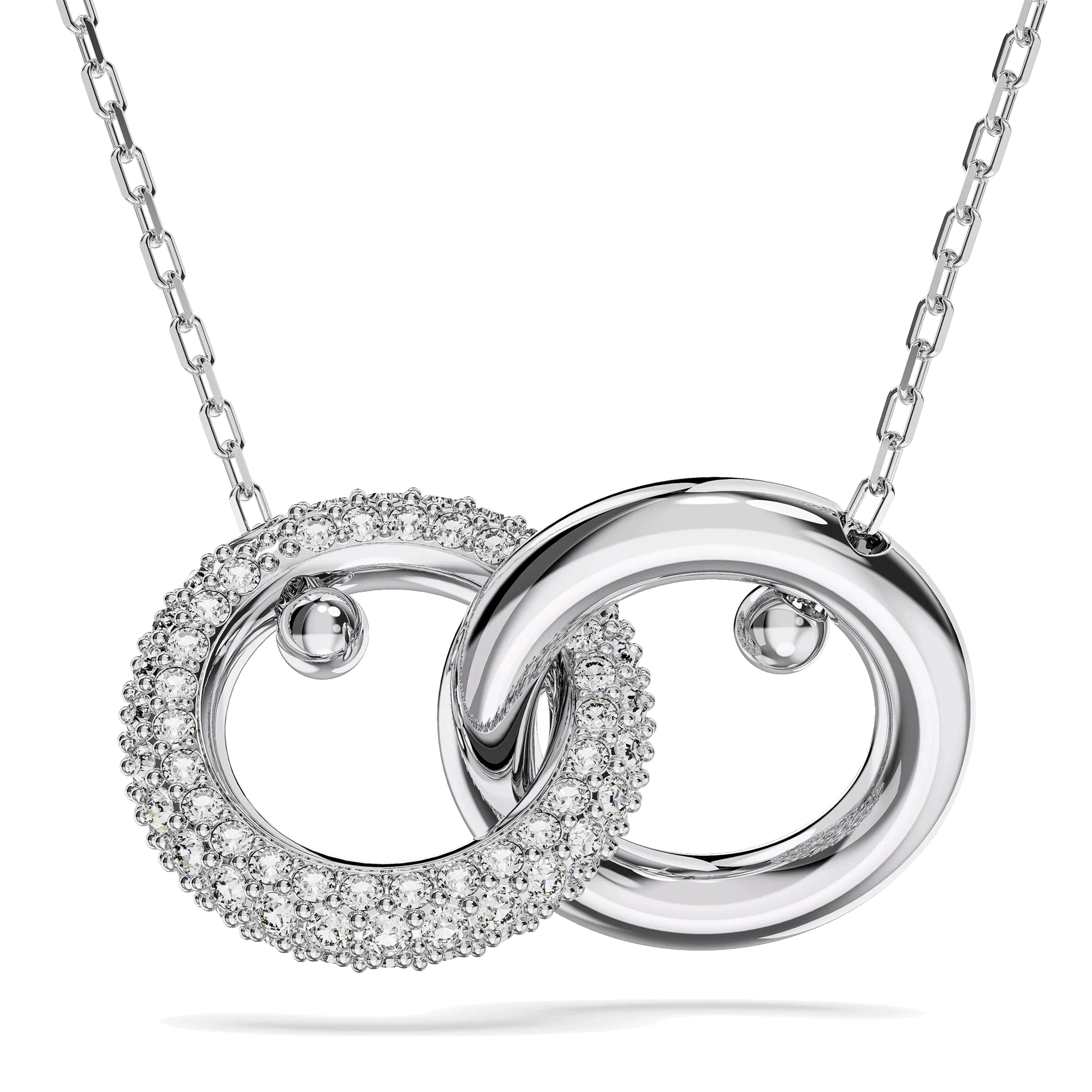 Swarovski Charms - Dextera pendant, Interlocking loop, Rhodium plated - Gr. unisize - in Weiß - für Damen