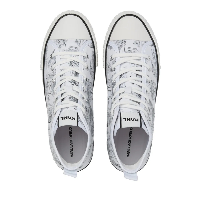 Karl Lagerfeld Low-Top-Sneaker Kampus Max  Jorge Parra Print Hi White Canvas(Image 6)