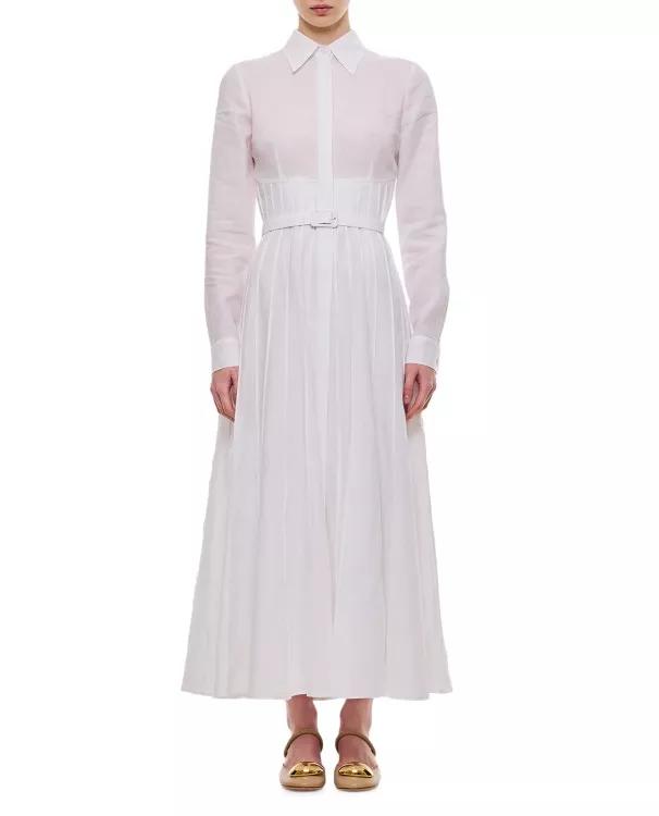 Gabriela Hearst - Dewi Midi Cotton Dress - Größe 40 - white