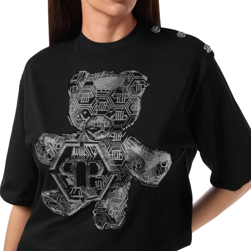Philipp Plein T-Shirt T-Shirt Rundhalsausschnitt Teddy schwarz(Image 5)