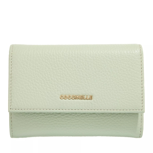 Coccinelle Metallic Soft Wallet  Celadon Green Vikbar plånbok
