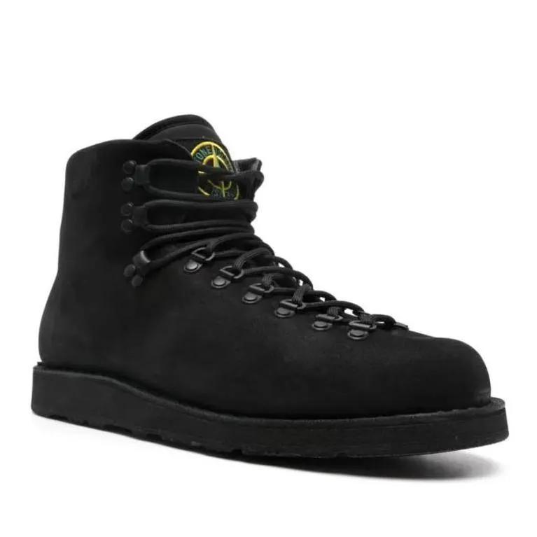 Stone Island Stiefel - Leather Ankle Boots - Gr. 43 (EU) - in Schwarz - für Damen