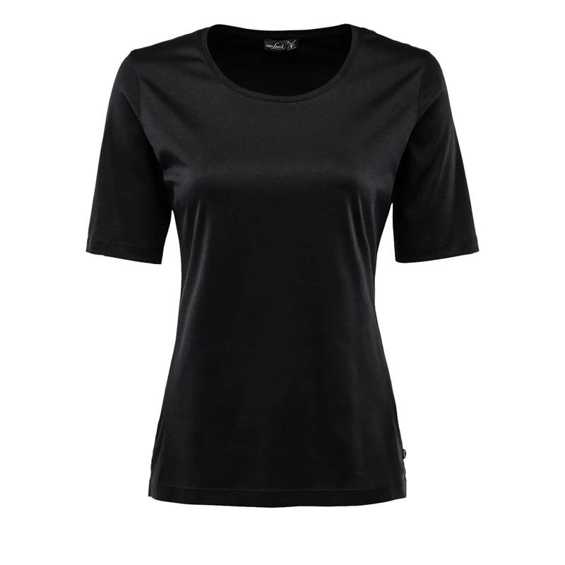 VAN LAACK Bluse T-Shirt Modern Fit Uni schwarz