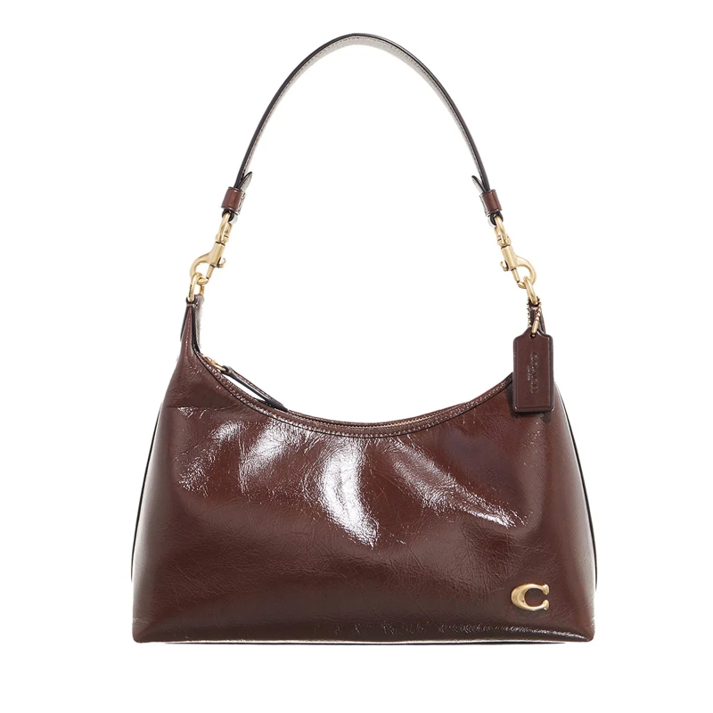 Coach Crossbody Bag Glazed Leather Juliet Shoulder Bag Maple
