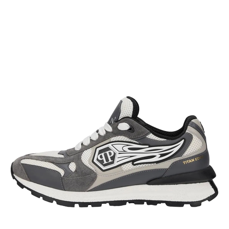 Philipp Plein Low-Top-Sneaker Mit diesen Predator-Sneakern in Lo-Top-Form aus ge grau
