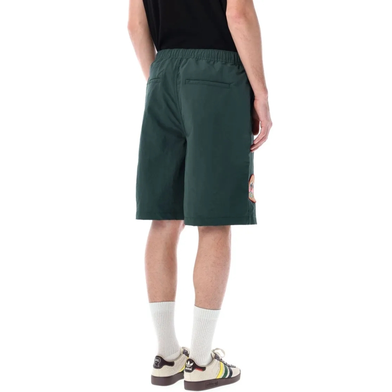 BRAIN DEAD Casual Shorts Relaxed Fit Nylon Baggy Climber Shorts With Custom Black