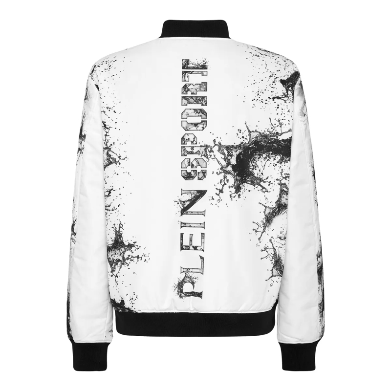 Plein Sport Daunenjacke Bomber Splash weiss(Image 2)