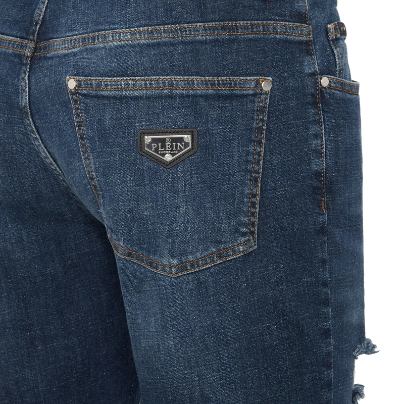 Philipp Plein Jeans mit geradem Bein Supergerader Schnitt dunkel-blau(Image 2)