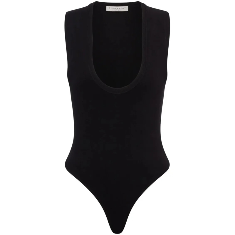 Philosophy Di Lorenzo Serafini  Form-Fitting Philosophy Bodysuit With Minimalist D Black