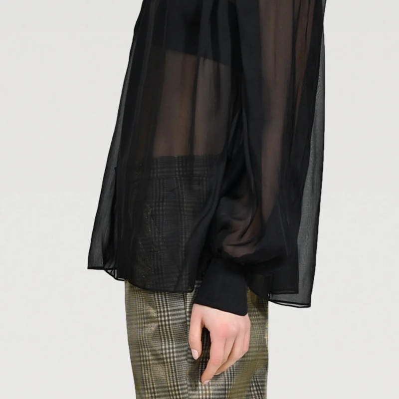 Helene Galwas Bluse Seidenbluse BIBI SEIDE schwarz(Image 4)