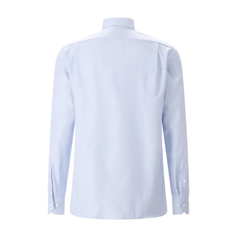 STENSTRÖMS Chemise Regular-Fit Hemd mit Hahnentrittmuster blau(Image 2)