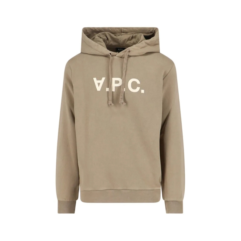 A.P.C.  Logo Hoodie – Light Brown Neutrals
