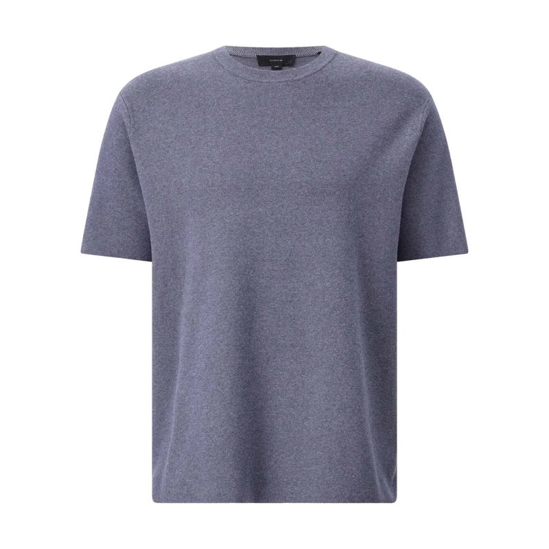 Vince Hemd T-Shirt aus Viskose-Mix Blau