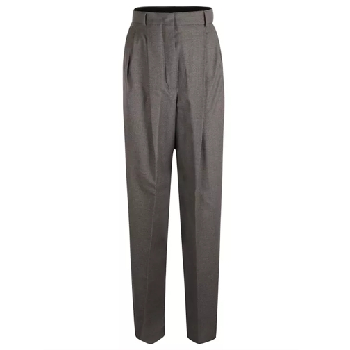 Sportmax Belted Pleated Trousers Grey 