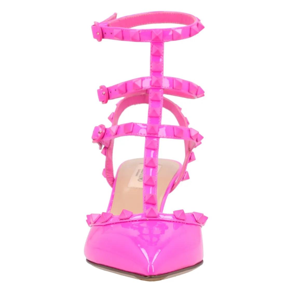 Thumbnail - Valentino Garavani Hohe Schuhe - Calfskin Open Pumps Pink - Gr. 36,5 (EU) - in Rosa - für Damen