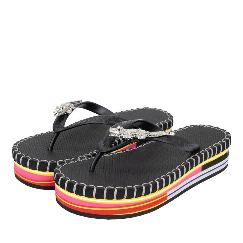 UZURII Flip Flops flip flop Crocodile Colorful Black schwarz(Image 2)