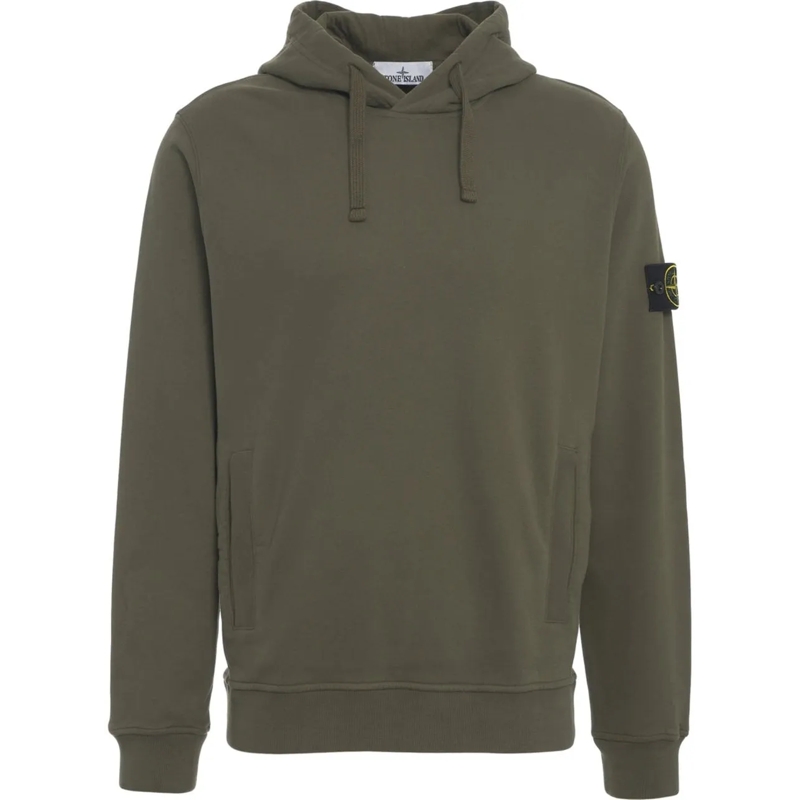 Stone Island  Hoodie with logo grün