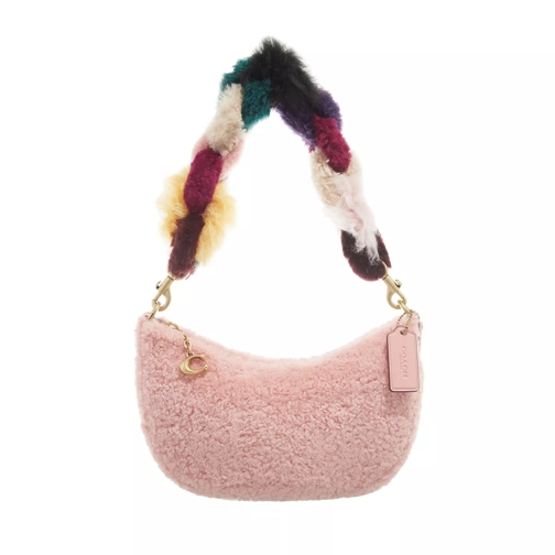 Coach Shearling Mira Shoulder Bag With Multi Shearling C B4/Candy Pink Schultertasche