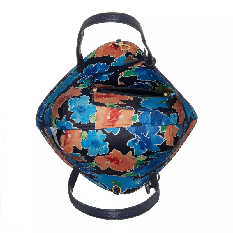 Lauren Ralph Lauren Shopper Rvrsble Tote Large Refined Navy/Island Lndscpe Flr(Image 6)