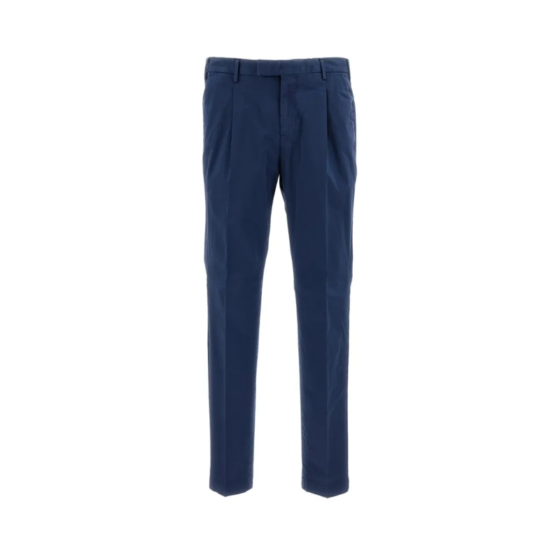 Pt01 Chino Slim-Fit Stretch Cotton Gabardine Trousers With Ta Blue